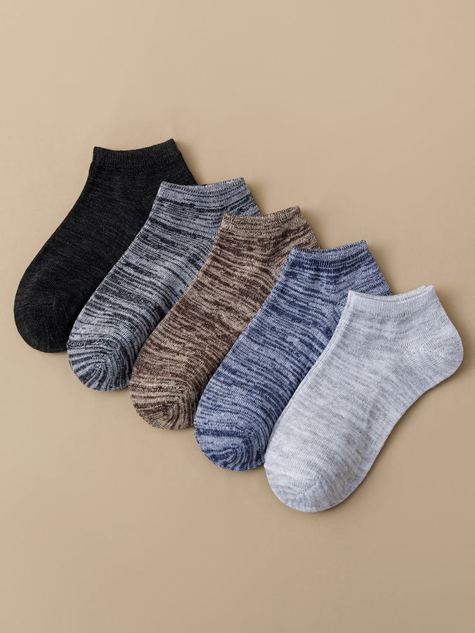 Pack of 5 Men's Premium Cotton Ankle Socks | Breathable & Comfortable Everyday Wear
