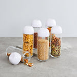 Set of 6 Glass Storage Jars -1L