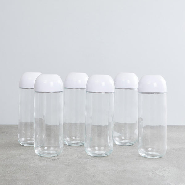 Set of 6 Glass Storage Jars -1L