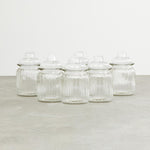Set of 6 Glass Storage Jars - 250ml