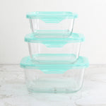 Glass Storage Containers-Set of 3 - 320ml