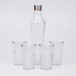 5Pcs Glass Bottle and Tumbler Set
