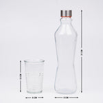 5Pcs Glass Bottle and Tumbler Set