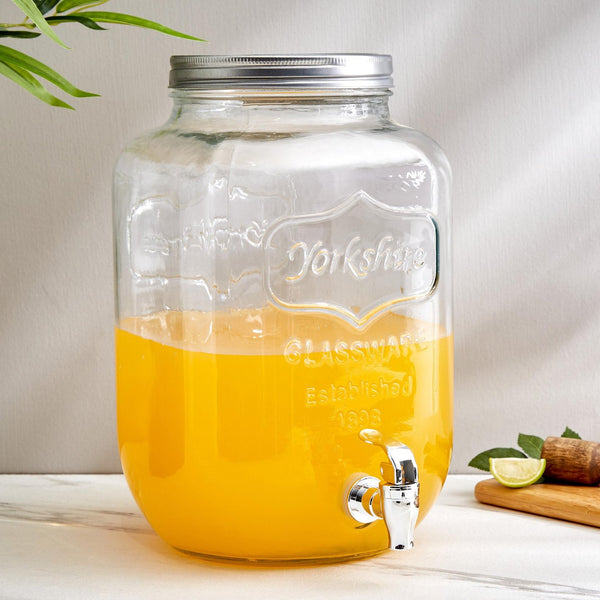 Glass Dispenser with Lid - 8L