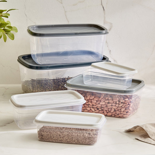 Set of 6 Polypropylene Storage Containers
