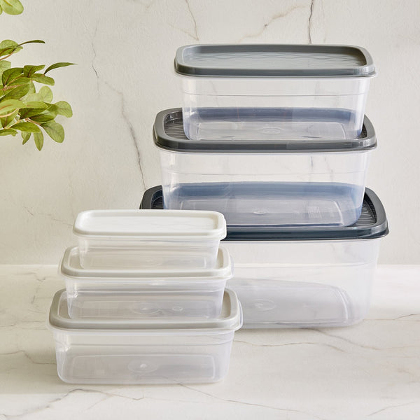 Set of 6 Polypropylene Storage Containers