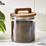 Glass Jar with Acacia Wood Lid - 600ml