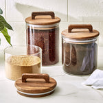 Glass Jar with Acacia Wood Lid - 600ml