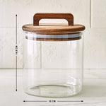 Glass Jar with Acacia Wood Lid - 600ml