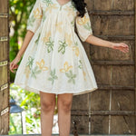 Ivory Garden Cotton Dress