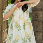 Ivory Garden Cotton Dress