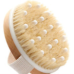 Body brush with massage nodules