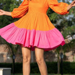 Color Block Mini Dress