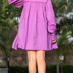 French Violet Tired Mini Dress