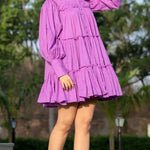 French Violet Tired Mini Dress