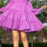 French Violet Tired Mini Dress