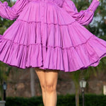 French Violet Tired Mini Dress