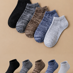 Pack of 5 Men's Premium Cotton Ankle Socks | Breathable & Comfortable Everyday Wear