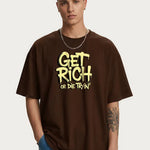 Get Rich Or Die Tryin' Men's Oversized T-Shirt